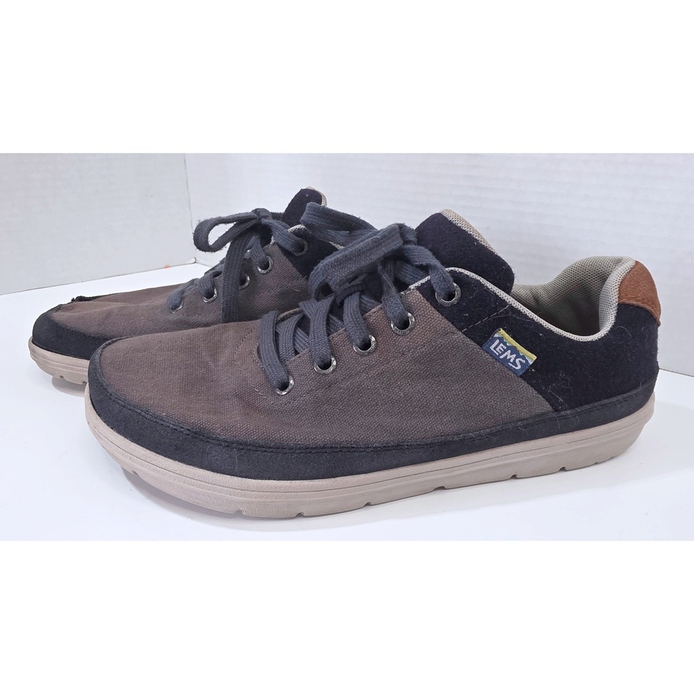 Lems Chillum Barefoot Shoes Brown Canvas Minimalist Zero Drop Sneakers M8/W9.5